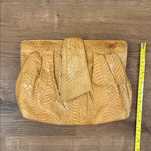 Vintage J Renee Snakeskin Clutch with removable Strap